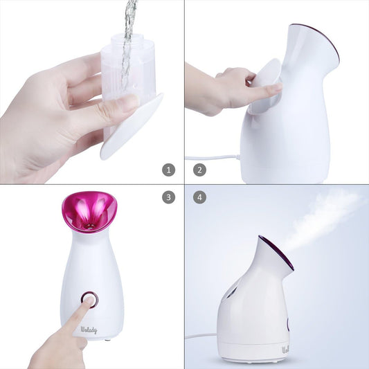 2 en 1 Vapeur Visage, Humidificateur Atomiseur Aromathérapie Visage